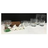 (AK) Flat of Assorted Glassware, Porcelain