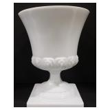 (AK) E.O. Brody Grecian Urn Milk Glass 1960s 6"
