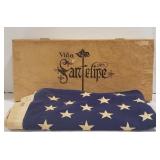 (AK) American Flag 56" x 34" & San Felipe Wine