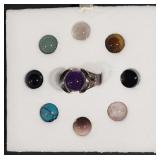 (AK) Sterling Silver Ring Size 7 Interchangeable