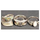 (AK) Sterling Silver Various Rings