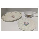 (AK) Vintage Corning ware dish, Eggshell Nautilus