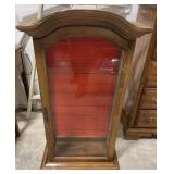 (AF) wooden display cabinet with glass shelves
