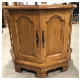 (AF) Wooden octagon end table measuring 26"