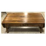 (AF) Wooden drop leaf coffee table with pull