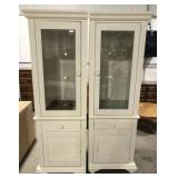 (II) large matching broyhill display cases with