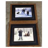 (Q) Lot of 2 winter artworks