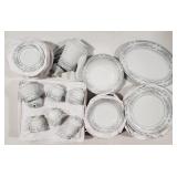 (Q) DISH SET CROWN MING FINE CHINA 45 PCS