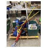 (H) Pallet Lot Including Mops, Work Boots,