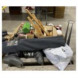 (H) Pallet Lot Including Ski Boots, Desk Lamp,