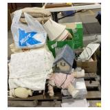 (AF) Pallet Lot Including Bird House, Lamps, Seat