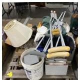 (Q) Pallet Lot Including Crutches, Lamp Shade,