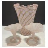 (AF) Cala Lily Vase, glass vase 10.5" tall