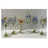(AK) Hand Painted Wine and Champagne Glasses