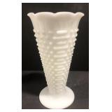 (AK) Hobnail Milk Glass Vase