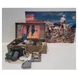 (AY)  Vtg. GI Joe Brown Foot Locker Storage Box