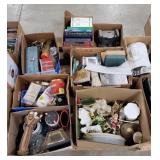 (AK) Pallet of books, Christmas stuff, tools,