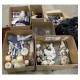 (AK) Pallet of Candles, Christmas Decorations,