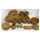 (AF) Large lot of Franciscan wheat dishes