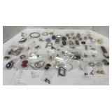 (AK) Flat Various Earrings Clip On Stud Hoops