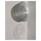 (H) Large Lot of Vintage Etched Glass Salad