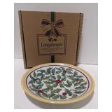 (H) Longaberger American Holly Lunch Plate