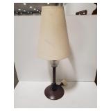 (H) table top lamp. 27" T with shade