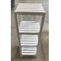 (L) Wood shelving unit. 37" x 13"
