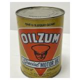 Vintage Oilzum Special Motor Oil Full One Quart