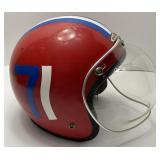 Vintage Motorcycle Race Helmet w/ Bubble Shield