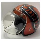 Vintage Metal Flake Custom Motorcycle Race Helmet