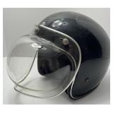 Vintage Metal Flake Motorcycle Race Helmet w/