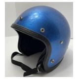 Vintage Metal Flake Motorcycle Race Helmet