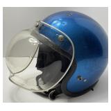Vintage Metal Flake Motorcycle Race Helmet w/
