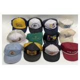 Lot Of 12 Vintage Snap-Back / Trucker Baseball
