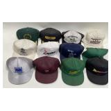 Lot Of 12 Vintage Snap-Back / Trucker Baseball