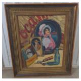 (AY) Framed Coca Cola Advertising frame measuring