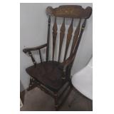(Z) Wooden Rocking Chair measuring 25" x 28 1/2"