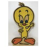 (AH) Vintage Felt Tweety Bird Decal 18"