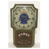 (AO) Pabst Blue Ribbon Electric Wall Clock 15"