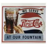 (AO) Vintage Pepsi Sign 12" x 15"
