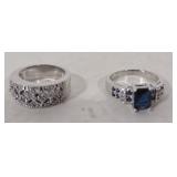 (AN)  Sterling rings ( size 9 & 6 )