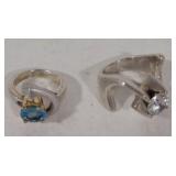 (AN) Sterling Rings total weight is 21.8 grams