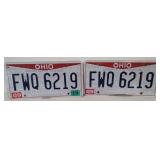 (AN)  OHIO vehicle plates ( set )