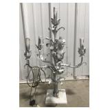 (Z) Silver Coated Candelabra Measuring approx 26"