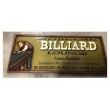 (AN) Respectable billiard lounge wooden sign