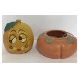 (E) Kalen of California Candle Holder and Orange