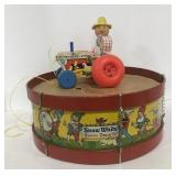(E) Snow White & 7 Dwarves Drum, Fisher Price