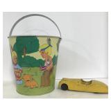 (E) Hubley Kiddie Car & Ohio Art Sand Pail
