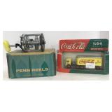 (E) Penn Fishing Reel & Coca- Cola Semi Truck